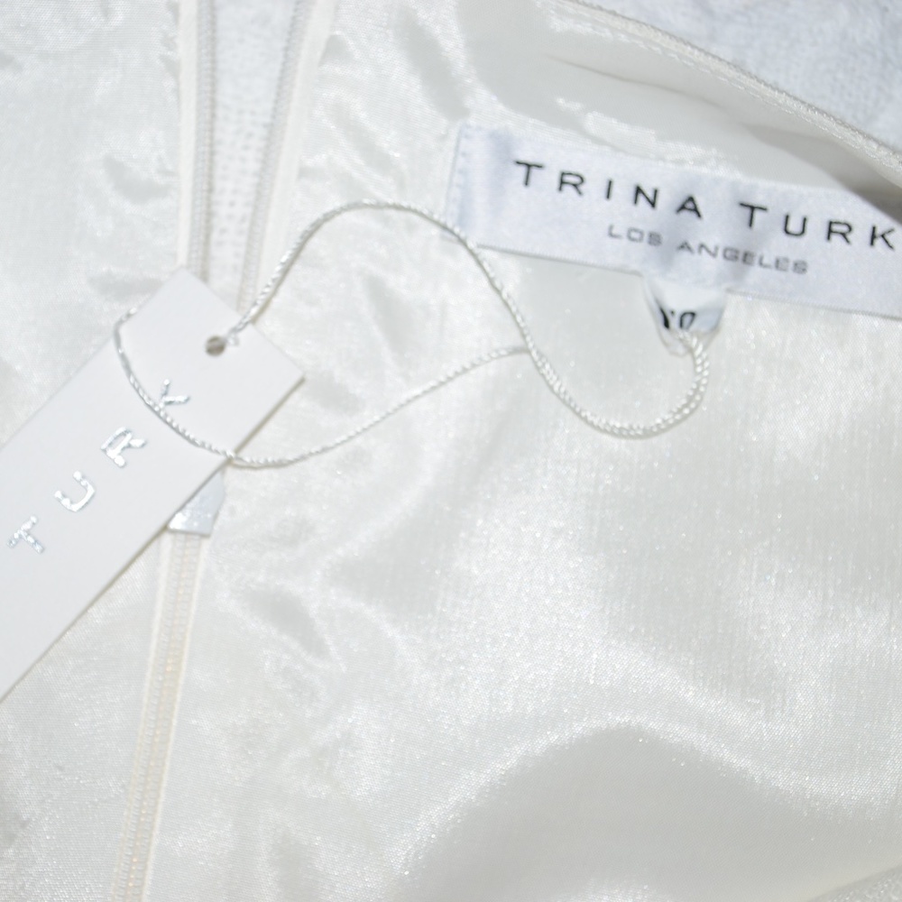 Trina Turk Textured Little Cream Sheath Dress Size 10 NWT - Picture 10 of 11